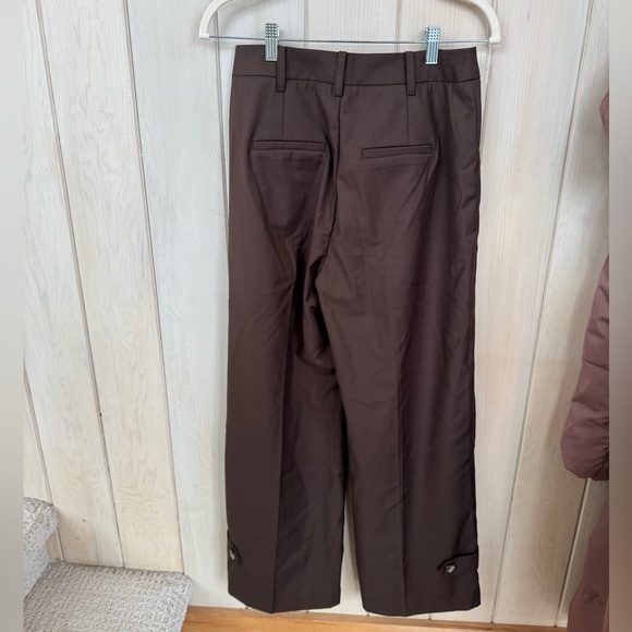 Elegant Brown Women's Ankle Pants - Picture 10 of 13